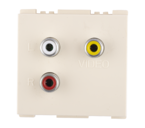 Audio video socket Beige