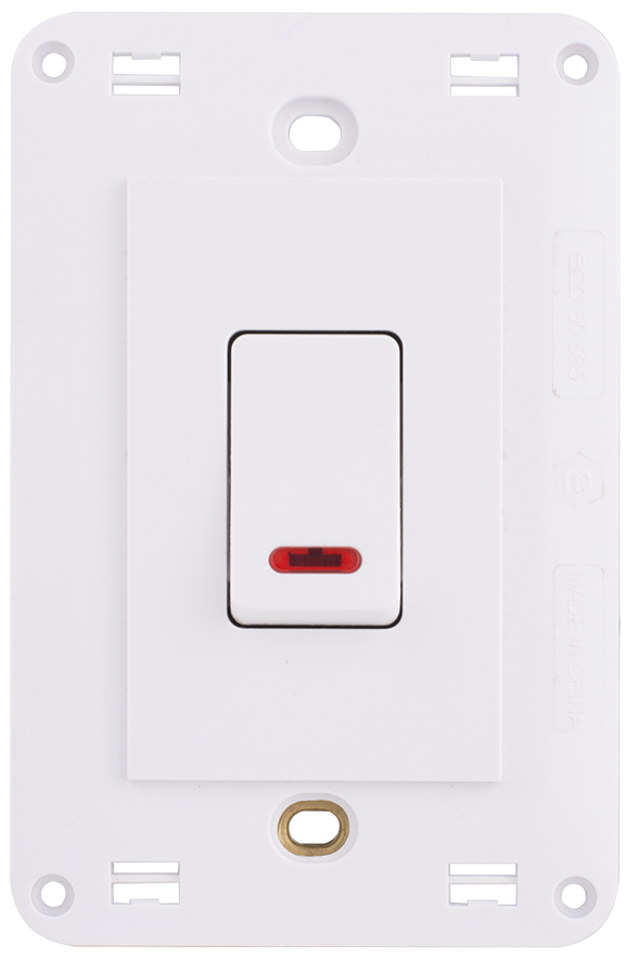 Double pole air conditioner switch with LED lamp 45A