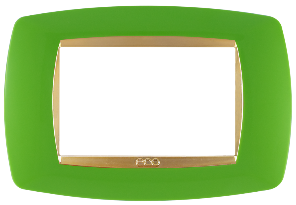 Tasneem Cover Green / Gold Glossy 3 gang