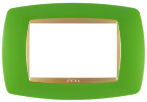 Tasneem Cover Green / Gold Glossy 3 gang