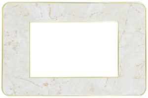 Salma Cover Light Marble / Gold Glossy 3 gang