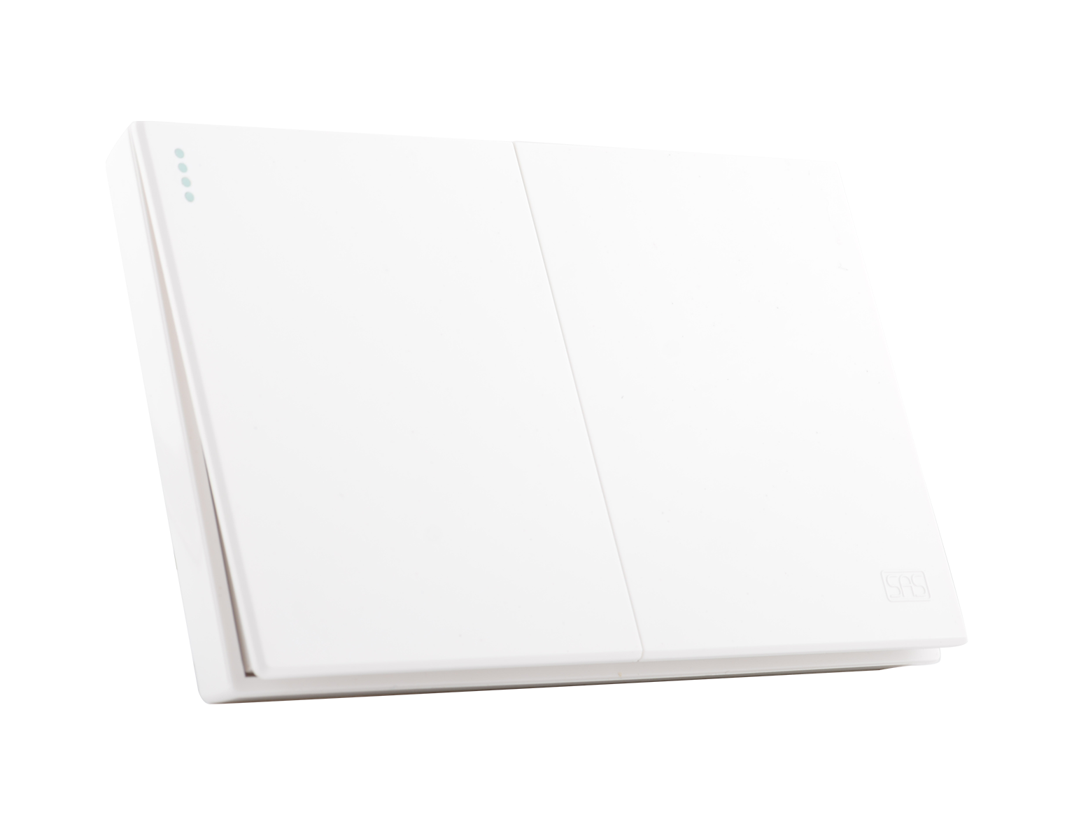 2 gang 1 way switch  with wall frame (16A) 2/1