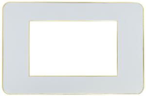 Salma Cover White Glossy / Gold Glossy 3 gang