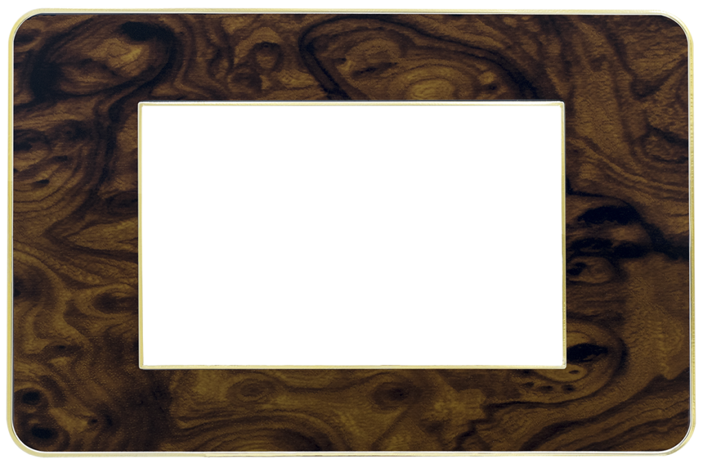 Salma Cover Wooden Aro / Gold Glossy 3 gang