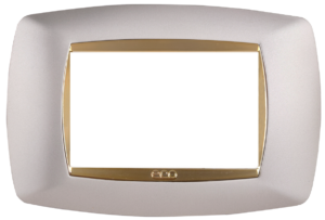 Tasneem Cover Silver Matt / Gold Glossy 3 gang