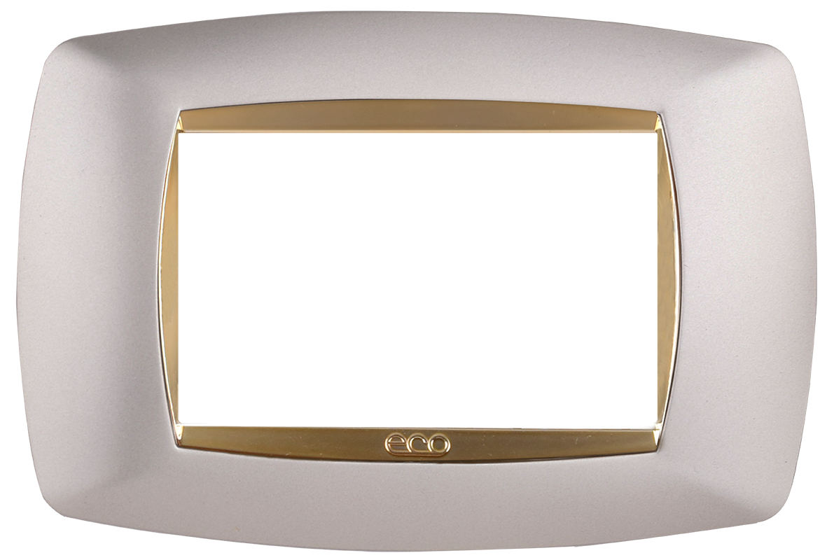 Tasneem Cover Silver Matt / Gold Glossy 3 gang