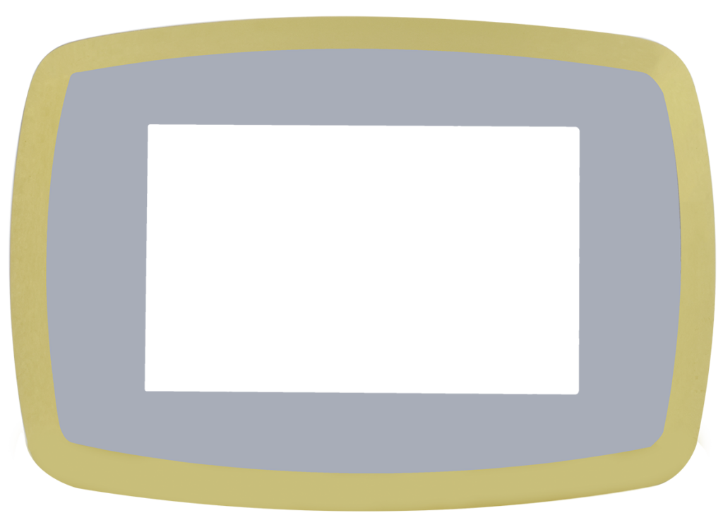 Iron Cover Lena Stainless / Gold 3 gang