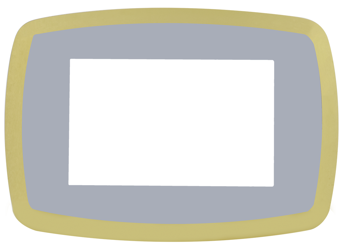 Iron Cover Lena Stainless / Gold 3 gang