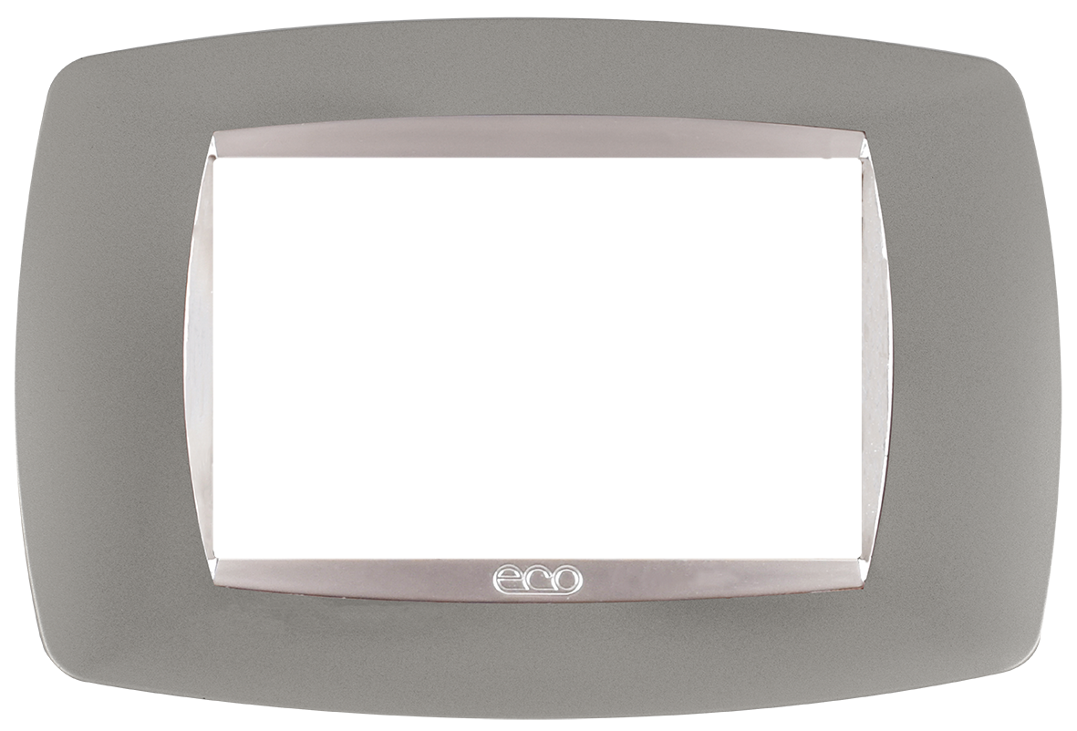 Tasneem Cover Stainless / Silver Glossy 3 gang